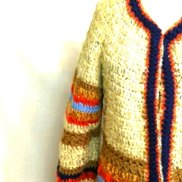 Vintage Marni Striped Crochet Cashmere Cardigan Coat - Picture 7 of 16